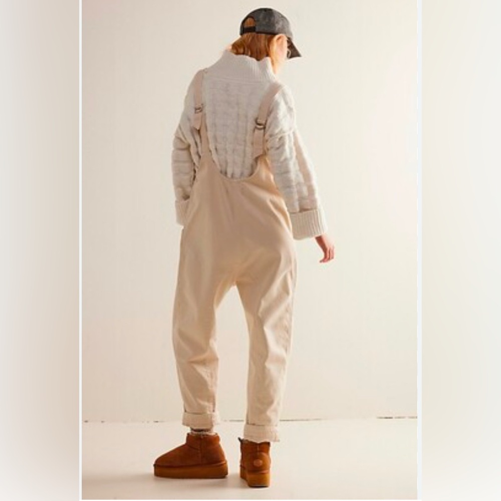 We the Free Highroller Jumpsuit in Stone Size XL